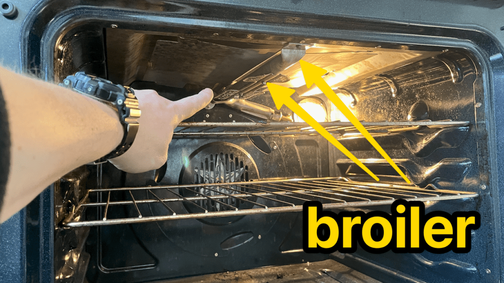 broiler for pizza in oven